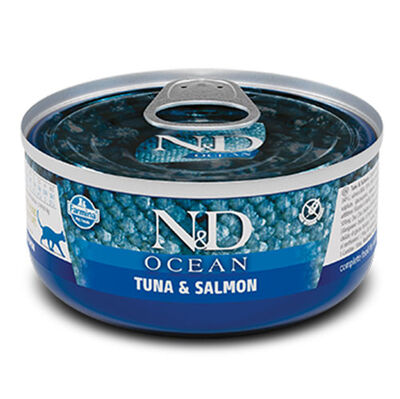 ND 2031 Ocean Ton Balığı ve Somonlu Kedi Konservesi 70 Gr
