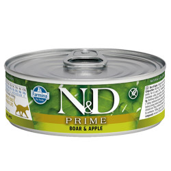 N&D (Naturel&Delicious) - ND 2048 Prime Yaban Domuzu ve Elmalı Kedi Konservesi 80 Gr