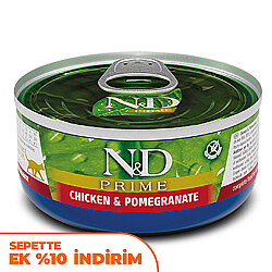 ND 2055 Prime Tavuk Etli ve Narlı Kedi Konservesi 70 Gr - N&D