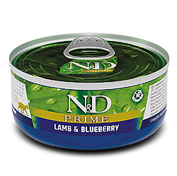 ND 2062 Prime Kuzu Etli ve Yaban Mersinli Kedi Konservesi 70 Gr - N&D