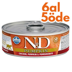 ND 2086 Pumpkin Balkabaklı Tavuk Etli ve Narlı Kedi Konservesi 80 Gr - 6 Al 5 Öde - N&D