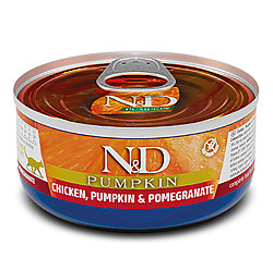 ND 2086 Pumpkin Balkabaklı Tavuk Etli ve Narlı Kedi Konservesi 70 Gr - N&D