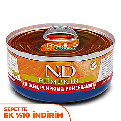 ND 2086 Pumpkin Balkabaklı Tavuk Etli ve Narlı Kedi Konservesi 70 Gr - N&D