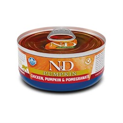 ND 2086 Pumpkin Balkabaklı Tavuk Etli ve Narlı Kedi Konservesi 70 Gr - Thumbnail