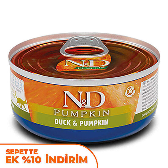 ND 2093 Pumpkin Balkabaklı ve Ördek Etli Kedi Konservesi 70 Gr - 1