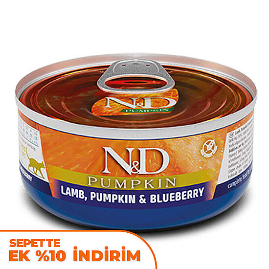 ND 2109 Pumpkin Balkabak ve Kuzu Etli Kedi Konservesi 70 Gr - 1