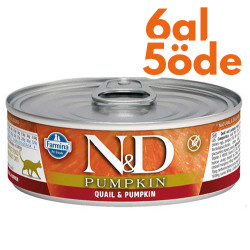 ND 2116 Pumpkin Balkabaklı ve Bıldırcın Etli Kedi Konservesi 80 Gr - 6 Al 5 Öde - N&D
