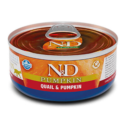 ND 2116 Pumpkin Balkabaklı ve Bıldırcın Etli Kedi Konservesi 70 Gr