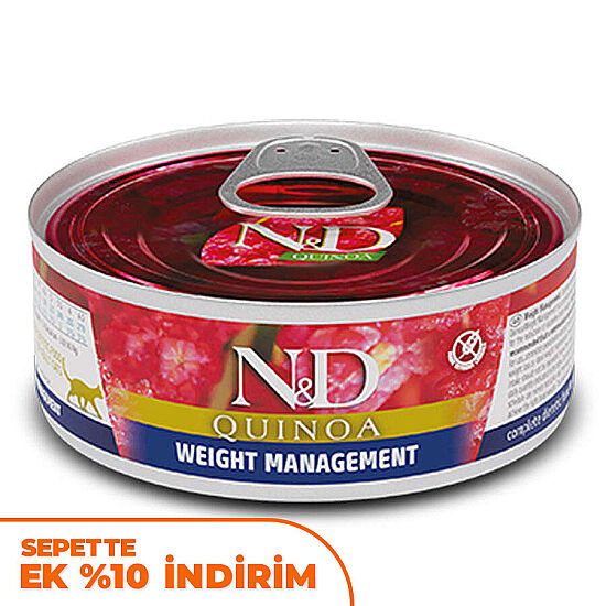 ND 2192 Quinoa Weight Management Kilo Kontrolü için Kinoa ve Kuzulu Kedi Konservesi 80 Gr - 1