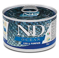 ND 2208 Mini Ocean Morina Balık ve Balkabaklı Köpek Konservesi 140 Gr - N&D