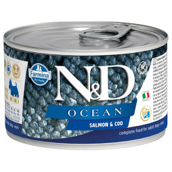 N&D (Naturel&Delicious) - ND 2246 Mini Ocean Alabalık ve Somonlu Köpek Konservesi 140 Gr