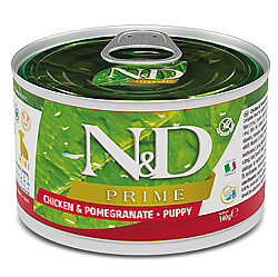 ND 2260 Puppy Mini Prime Tavuk ve Nar Yavru Köpek Konserve Maması 140 Gr - N&D