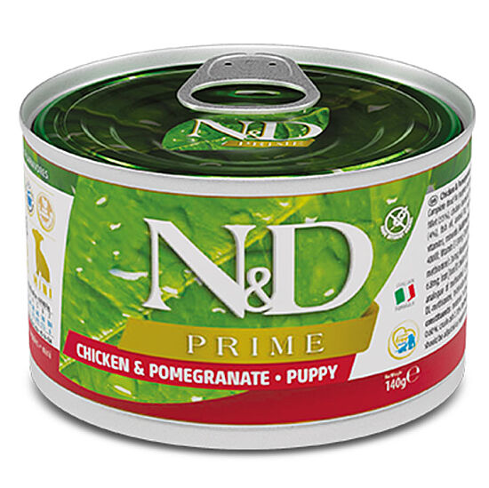 ND 2260 Puppy Mini Prime Tavuk ve Nar Yavru Köpek Konserve Maması 140 Gr - 1