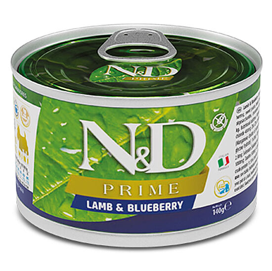 ND 2284 Mini Prime Kuzu Etli ve Yaban Mersinli Köpek Konservesi 140 Gr - 1