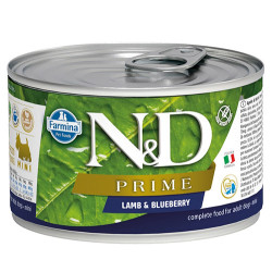 ND 2284 Mini Prime Kuzu Etli ve Yaban Mersinli Köpek Konservesi 140 Gr - N&D