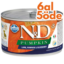 ND 2307 Puppy Mini Pumpkin Balkabak Kuzu Yaban Mersini Yavru Köpek Konservesi 140 Gr - 6 Al 5 Öde - N&D