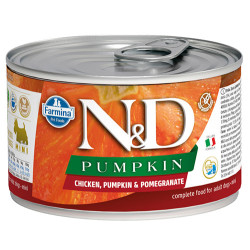 N&D (Naturel&Delicious) - ND 2314 Mini Pumpkin Balkabaklı Tavuk Etli ve Nar Köpek Konservesi 140 Gr