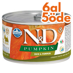 ND 2321 Mini Balkabaklı ve Ördek Etli Köpek Konservesi 140 Gr - 6 Al 5 Öde - N&D