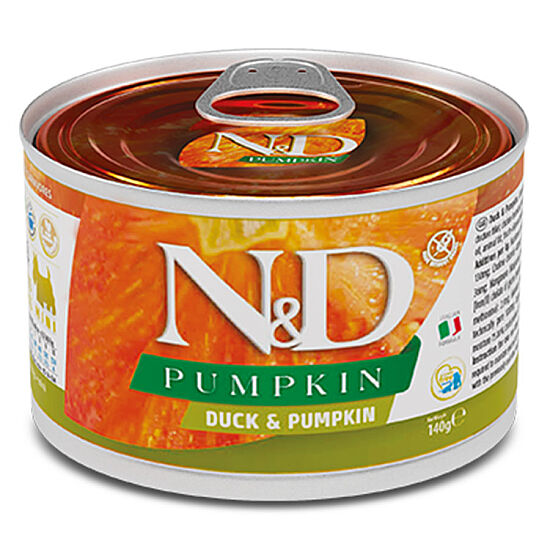 ND 2321 Mini Balkabaklı ve Ördek Etli Köpek Konservesi 140 Gr - 1
