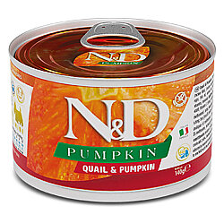 ND 2345 Mini Balkabaklı ve Bıldırcın Etli Köpek Konservesi 140 Gr - N&D