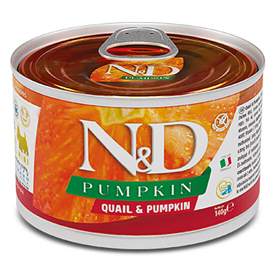 ND 2345 Mini Balkabaklı ve Bıldırcın Etli Köpek Konservesi 140 Gr - 1