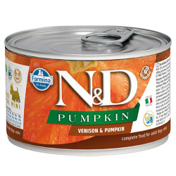 N&D (Naturel&Delicious) - ND 2352 Mini Balkabaklı ve Geyik Etli Köpek Konservesi 140 Gr