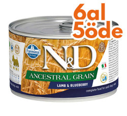 ND 2444 Mini Düşük Tahıl Kuzu Etli ve Yaban Mersinli Küçük Irk Köpek Konservesi 140 Gr - 6 Al 5 Öde - N&D