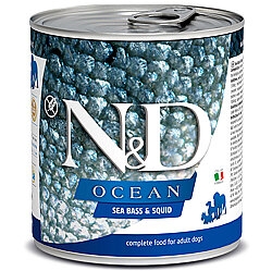 ND 2482 Ocean Levrek ve Mürekkep Balıklı Köpek Konservesi 285 Gr - N&D