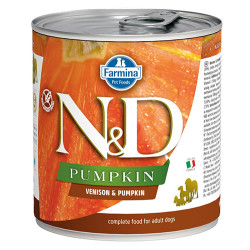 N&D (Naturel&Delicious) - ND 2604 Balkabaklı ve Geyik Etli Köpek Konservesi 285 Gr