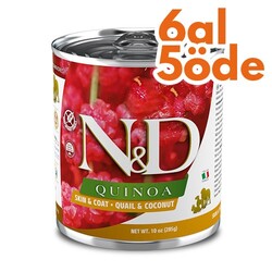 N&D (Naturel&Delicious) - ND 2642 Quinoa Skin&Coat Deri Tüy Sağlığı Kinoa, Bıldırcın, H. Cevizli Köpek Konservesi 285 Gr - 6 Al 5 Öde