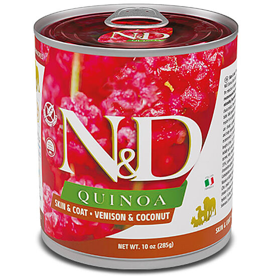 ND 2659 Quinoa Skin&Coat Deri Tüy Sağlığı Kinoa ve Geyikli Köpek Konservesi 285 Gr - 1