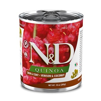 ND 2659 Quinoa Skin&Coat Deri Tüy Sağlığı Kinoa ve Geyikli Köpek Konservesi 285 Gr