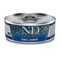 N&D (Naturel&Delicious) - ND 2888 Ocean Ton Balıklı ve Karidesli Kedi Konservesi 80 Gr