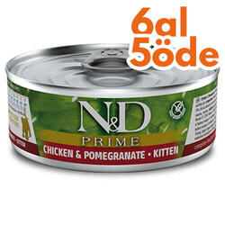 ND 2901 Prime Kitten Tavuk Etli ve Narlı Yavru Kedi Konservesi 80 Gr - 6 Al 5 Öde - N&D