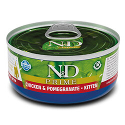 N&D (Naturel&Delicious) - ND 2901 Prime Kitten Tavuk Etli ve Narlı Yavru Kedi Konservesi 70 Gr