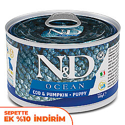 ND 2925 Puppy Mini Ocean Morina Balık ve Balkabaklı Yavru Köpek Konservesi 140 Gr - N&D