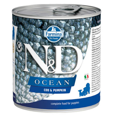 ND 2949 Puppy Ocean Morina Balıklı ve Balkabaklı Yavru Köpek Konservesi 285 Gr