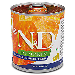 ND 5698 Starter Pumpkin Balkabaklı Kuzu Yaban Mersinli Yavru Köpek Konservesi 285 Gr - N&D