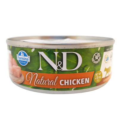 ND 6282 Natural Tavuk Etli Kedi Konservesi 80 Gr