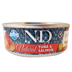 N&D (Naturel&Delicious) - ND 6305 Natural Ton Balığı ve Somonlu Kedi Konservesi 80 Gr