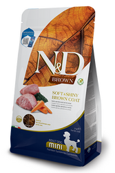 N&D (Naturel&Delicious) - ND Brown Kuzu ve Havuç Kahverengi Tüylü Mini Irk Tahılsız Köpek Maması 2 Kg 