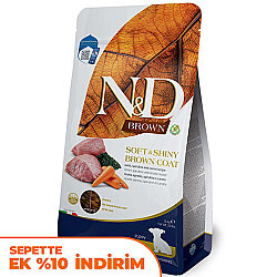 ND Brown Mini Puppy Kuzu ve Havuç Kahverengi Tüylü Mini Irk Tahılsız Yavru Köpek Maması 1,5 Kg - N&D