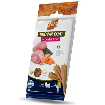 ND Dental Treat Brown Coat Mini Köpek Ödülü 60 Gr - (7 li Sticks)