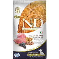 N&D (Naturel&Delicious) - ND Düşük Tahıl Kuzu Yaban Mersini Küçük Irk Yavru Köpek Maması 2,5 Kg