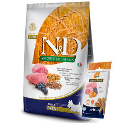 ND Düşük Tahıl Kuzu Yaban Mersini Küçük Irk Köpek Maması 2,5 Kg + ND Dental Köpek Ödülü - N&D