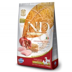 N&D (Naturel&Delicious) - ND Düşük Tahıl Light Orta ve Büyük Irk Tavuk Nar Köpek Maması 2,5 Kg