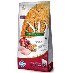 N&D (Naturel&Delicious) - ND Düşük Tahıl Giant Tavuk Nar Büyük Irk Köpek Maması 12 Kg + 4 Adet Temizlik Mendili