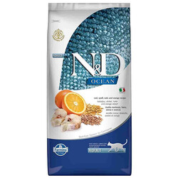 N&D (Naturel&Delicious) - ND Düşük Tahıllı Balık Portakal Kedi Maması 10 Kg 