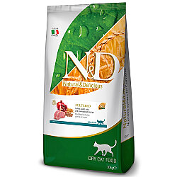 ND Düşük Tahıllı Hindi ve Narlı Kısırlaştırılmış Kedi Maması 10 Kg - N&D