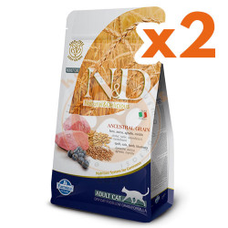 N&D (Naturel&Delicious) - ND Düşük Tahıllı Kuzu Yaban Mersini Kedi Maması 1,5 Kg x 2 Adet